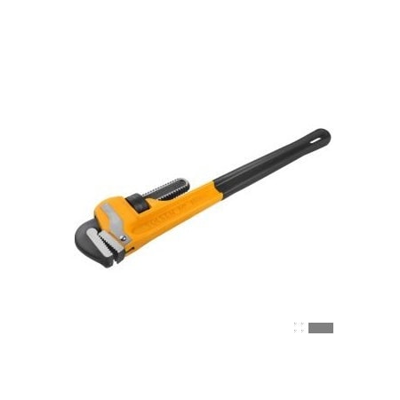 Tolsen 18 in. Pipe Wrench Industrial Mobile Jaw Drop-forged with High Quality Cr-Mo Steel, Dipped Handle 10071